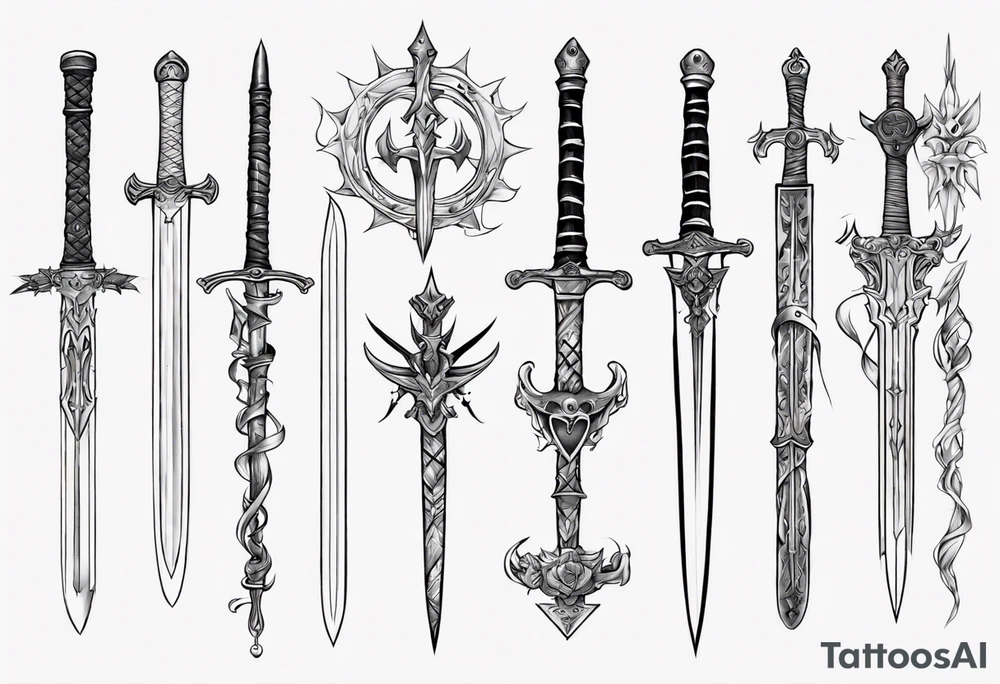 13 and sword tattoo idea