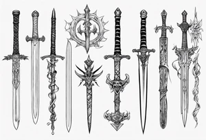 13 and sword tattoo idea