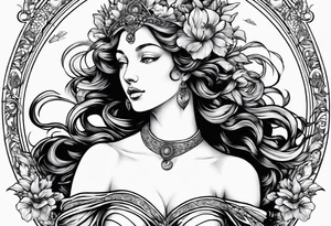Goddess Venus full body tattoo idea