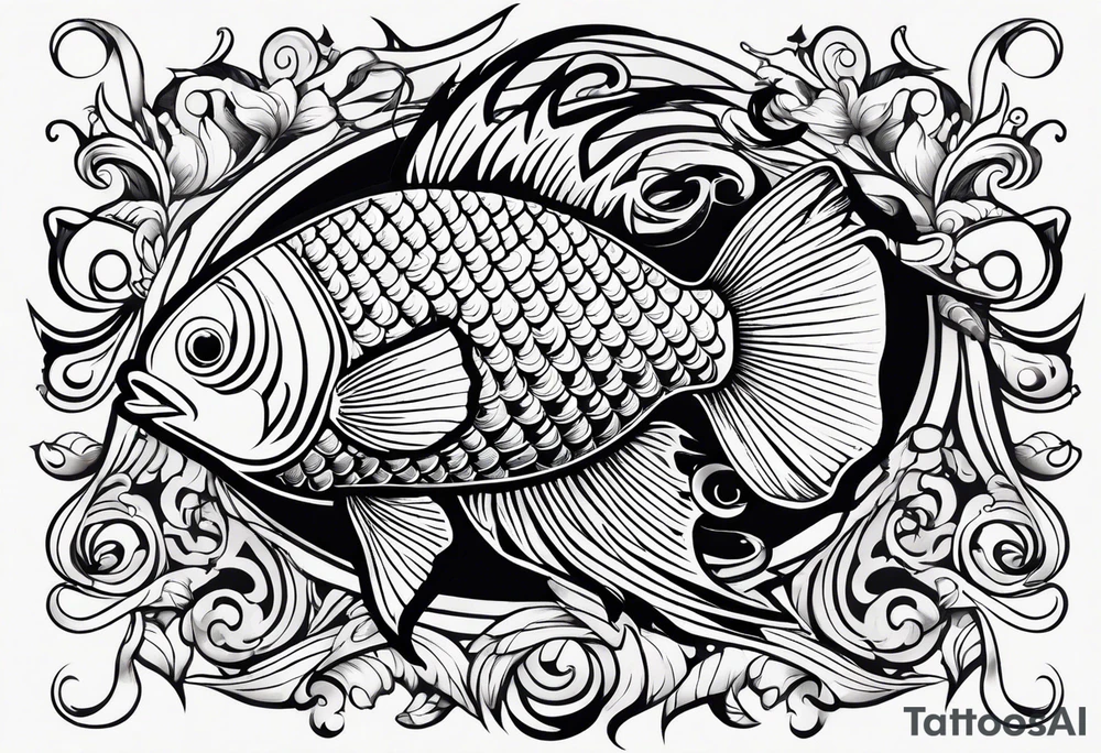 pretty fish tattoo idea