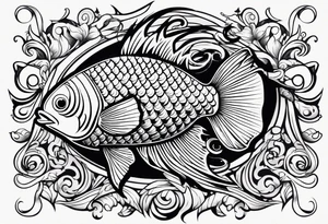 pretty fish tattoo idea
