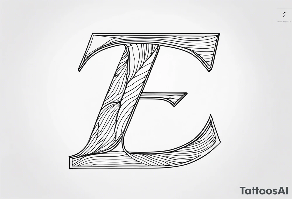 letter E tattoo idea