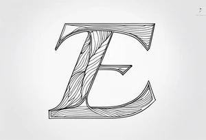 letter E tattoo idea