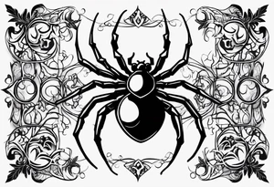 Gothic spider tattoo idea