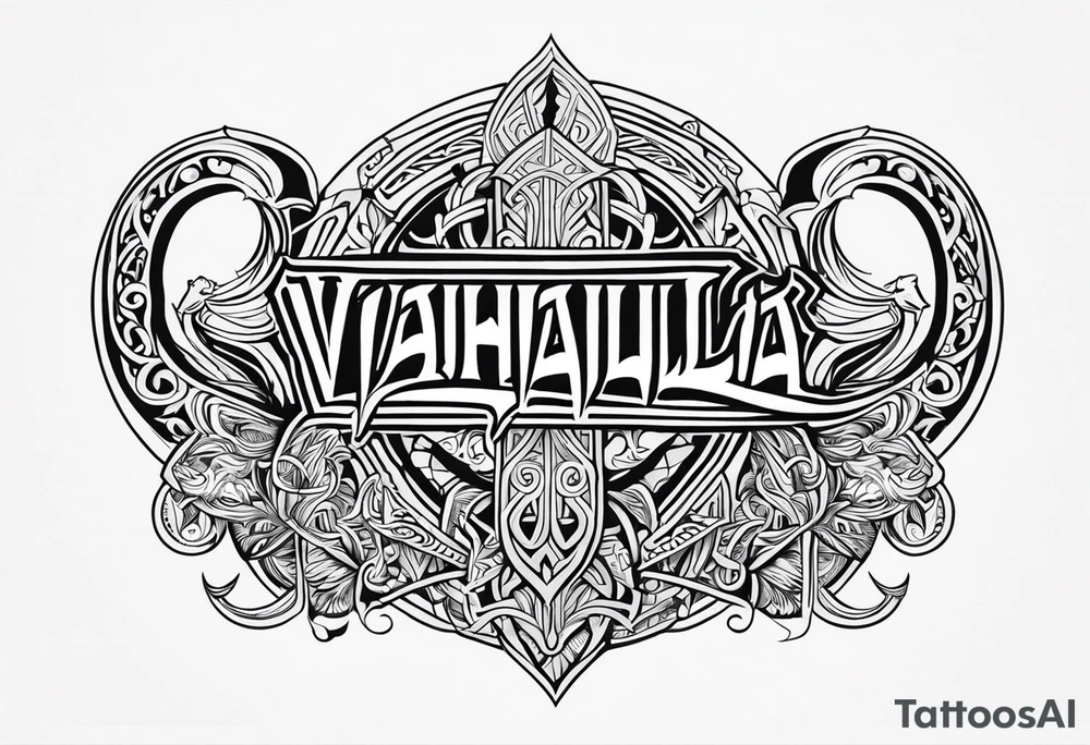 Valhalla viking gods tattoo idea