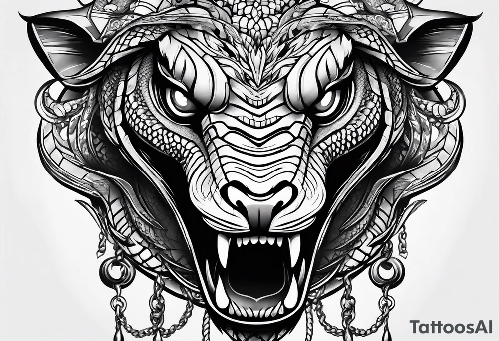 Snake head tattoo idea