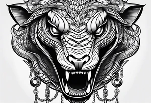Snake head tattoo idea