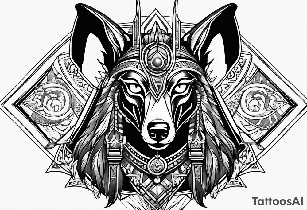 Angry Anubis tattoo idea