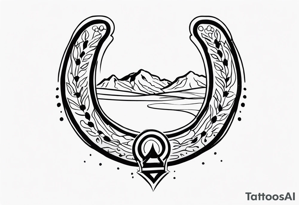 Horseshoe and mud tracks tattoo idea
