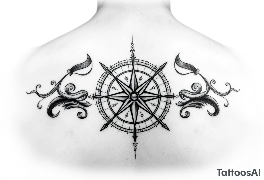 compass tattoo idea