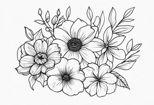 birth flowers tattoo idea