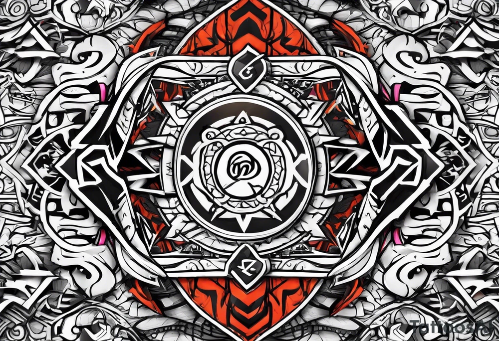 naruto headband with letters AR in the middle tattoo idea