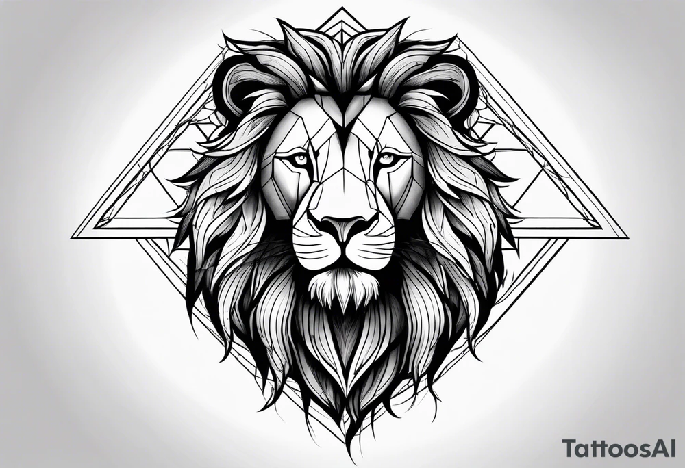 powerful lion tattoo idea