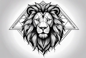 powerful lion tattoo idea