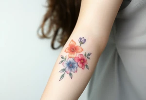 Friendship  flowers tattoo idea