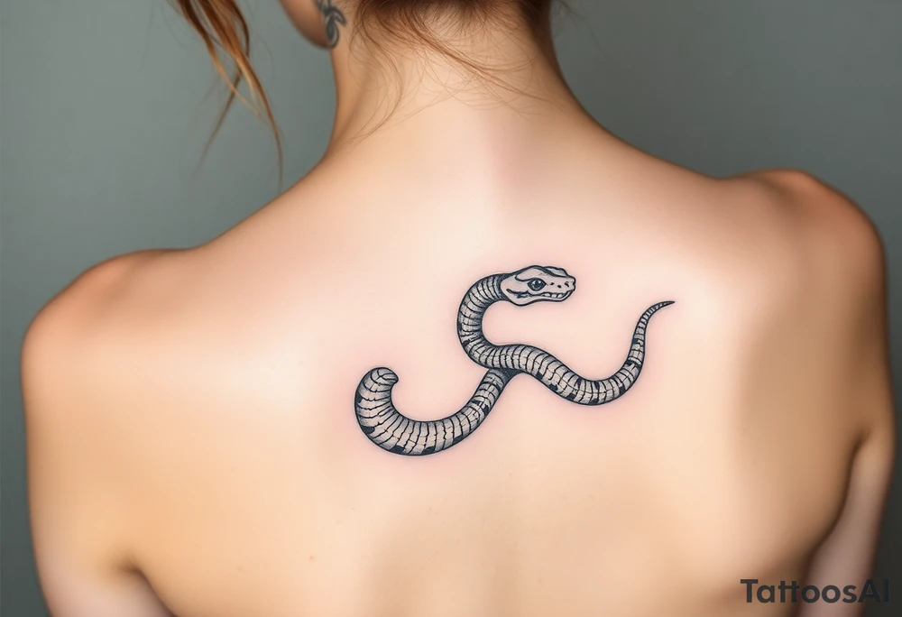Snake drawing shedding skin tattoo idea