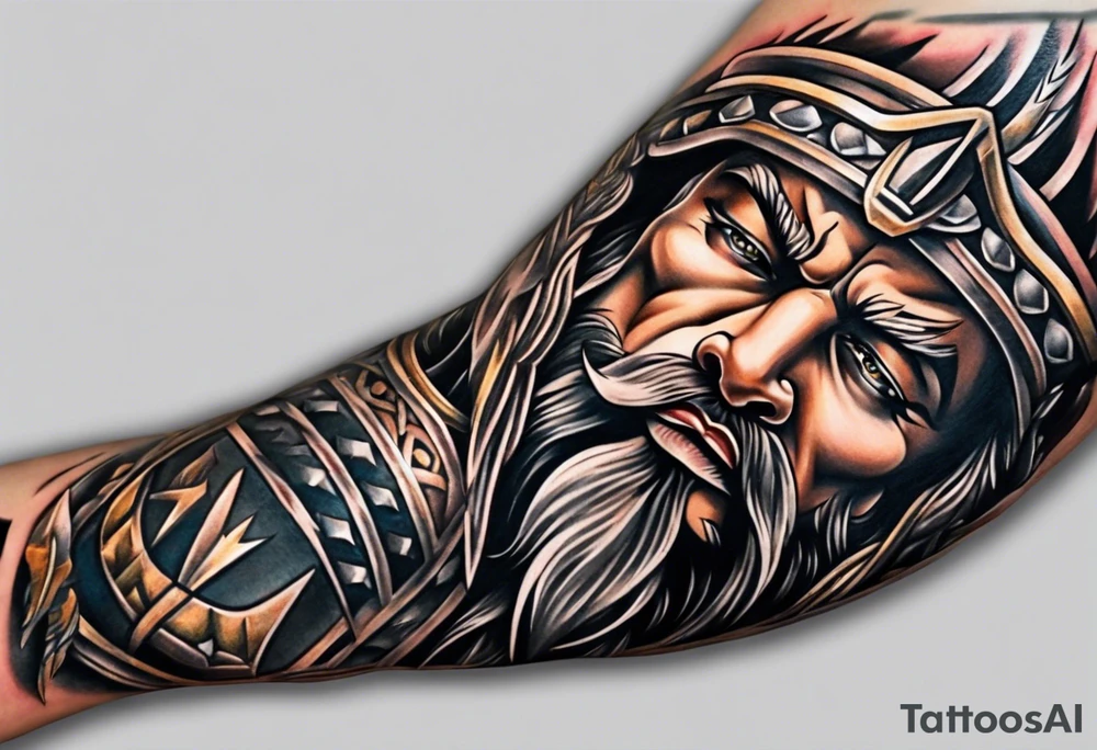 Gladiator forearm tattoo idea