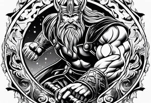 Thor im Kampf tattoo idea