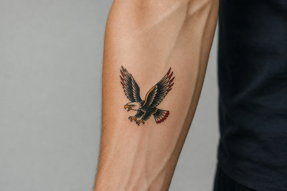 soaring eagle tattoo idea