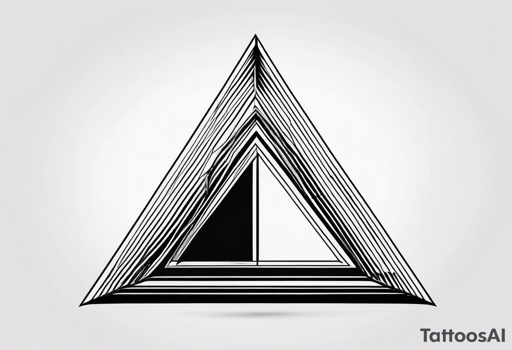 A triangle with nothing inside of it very simple, just a 10 lines tattoo idea