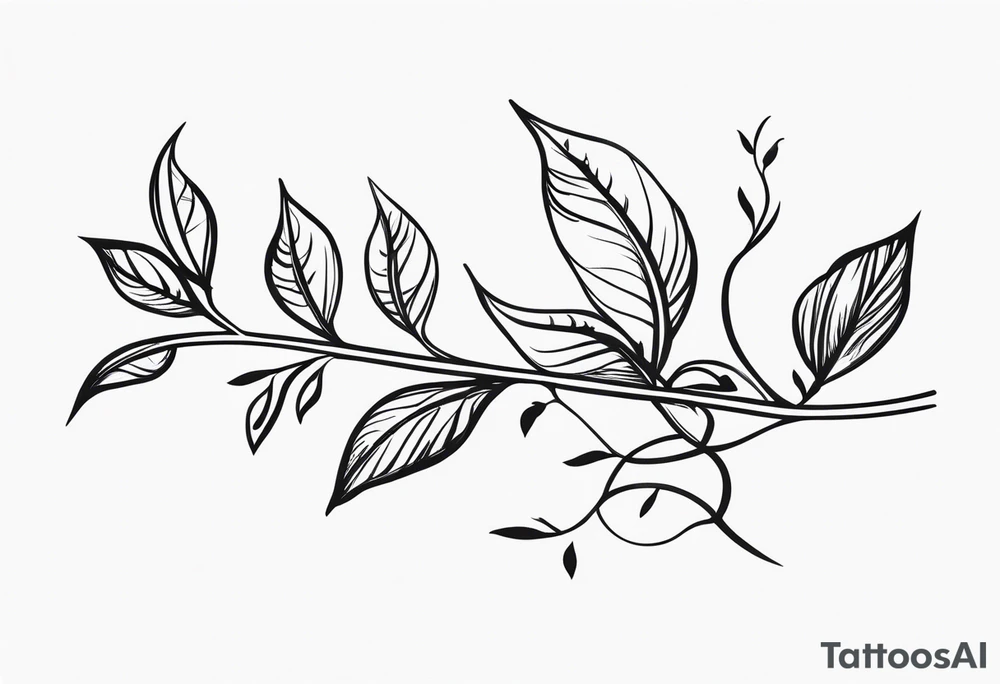 A vine stem wrapping around tattoo idea
