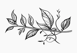 A vine stem wrapping around tattoo idea