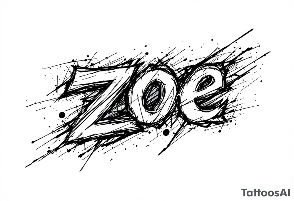 About zoe name tattoo idea