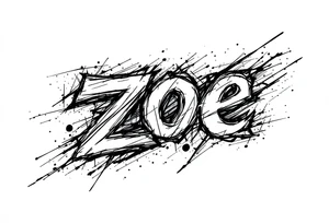 About zoe name tattoo idea