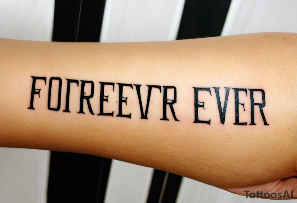 The words forever & Ever and Roman Numerals for 6,12,2012. Small forearm tattoo tattoo idea