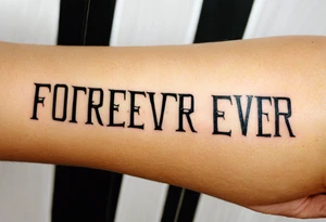 The words forever & Ever and Roman Numerals for 6,12,2012. Small forearm tattoo tattoo idea