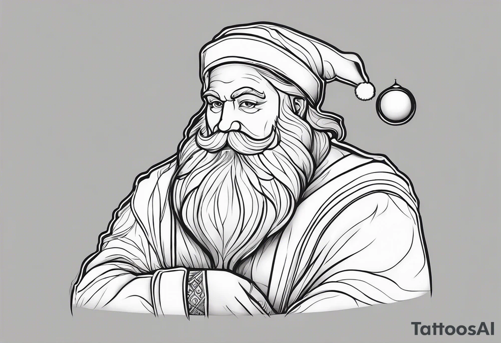 santa tattoo idea