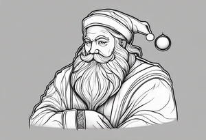 santa tattoo idea