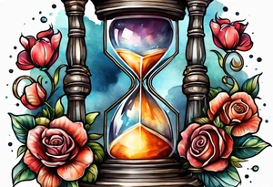 Heart hourglass tattoo idea