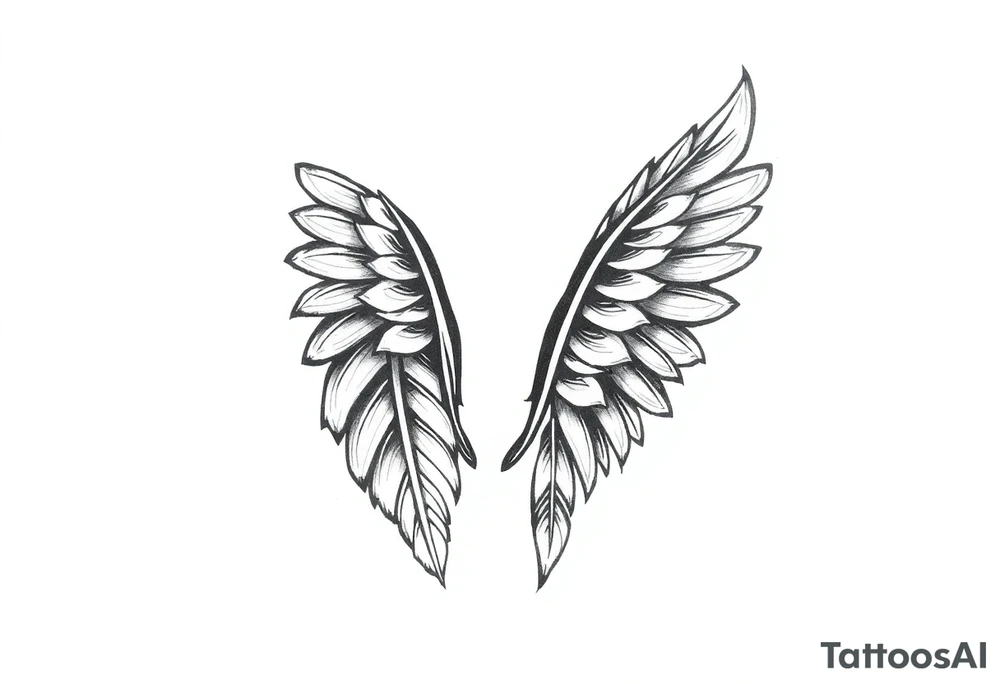 spiritual feathers ornamental indian shaman rune tattoo idea