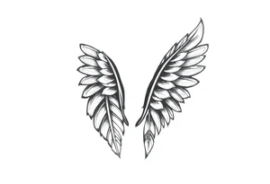 spiritual feathers ornamental indian shaman rune tattoo idea