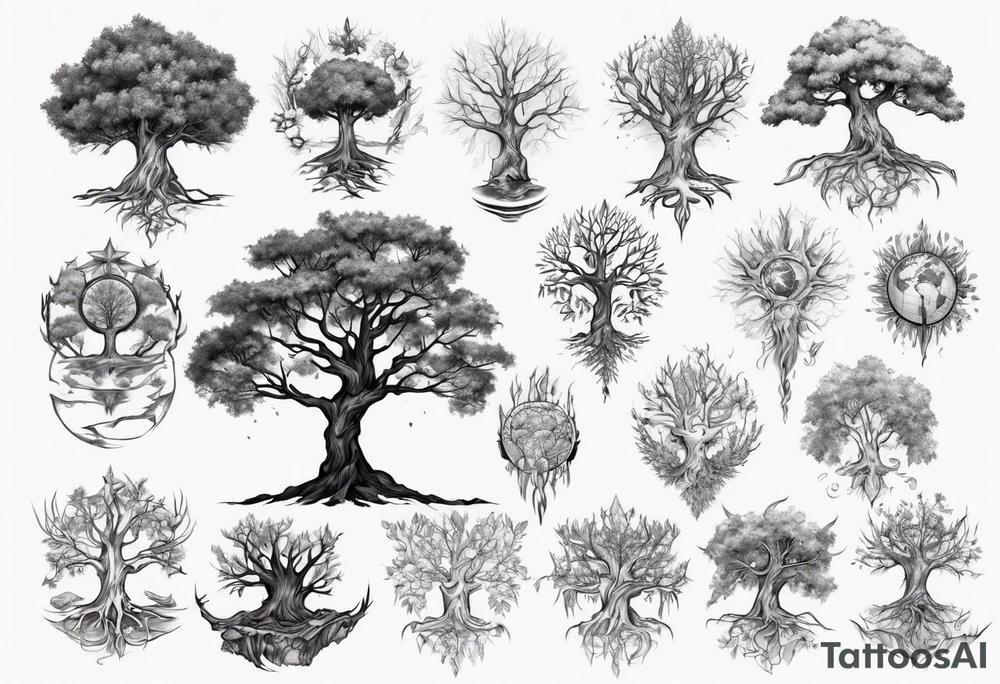 World tree tattoo idea