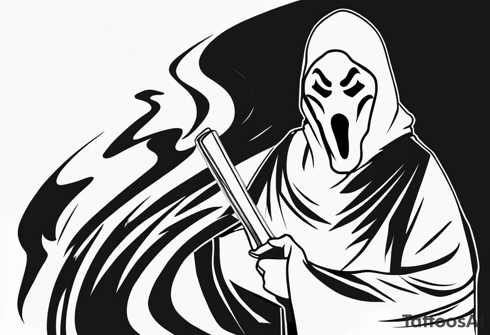 ghostface killer from scream tattoo idea