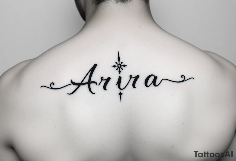 Name ARIA minimal tattoo idea