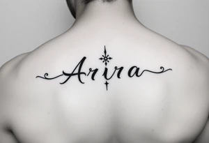 Name ARIA minimal tattoo idea