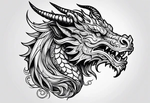 Taurus dragon whole body girly tattoo idea