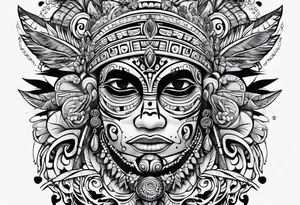Taino native sleeve tattoo idea