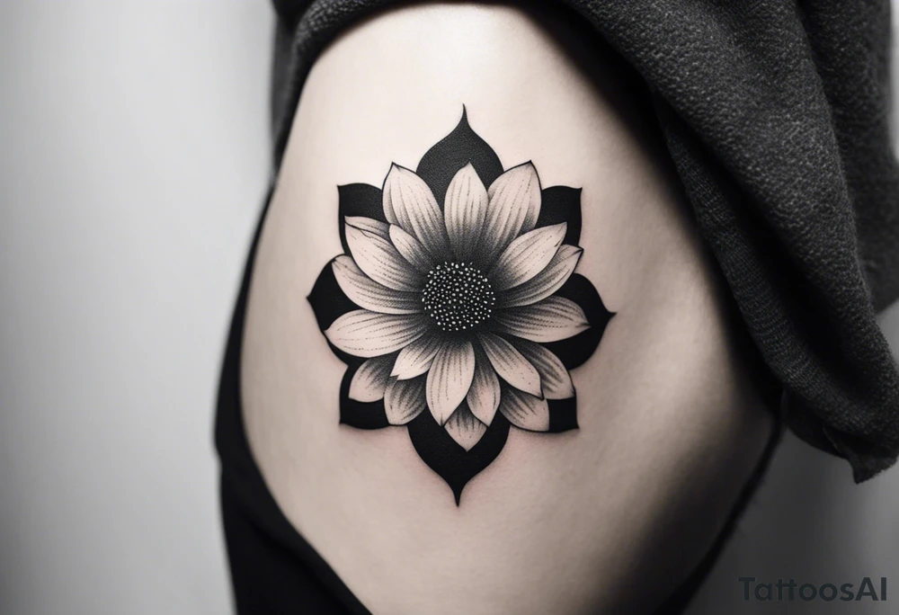 “Produce a series of minimalist flower tattoos, each representing different blooms with a focus on simplicity and beauty.” tattoo idea