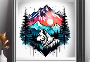 Mountains
Wolf
Forest tattoo idea