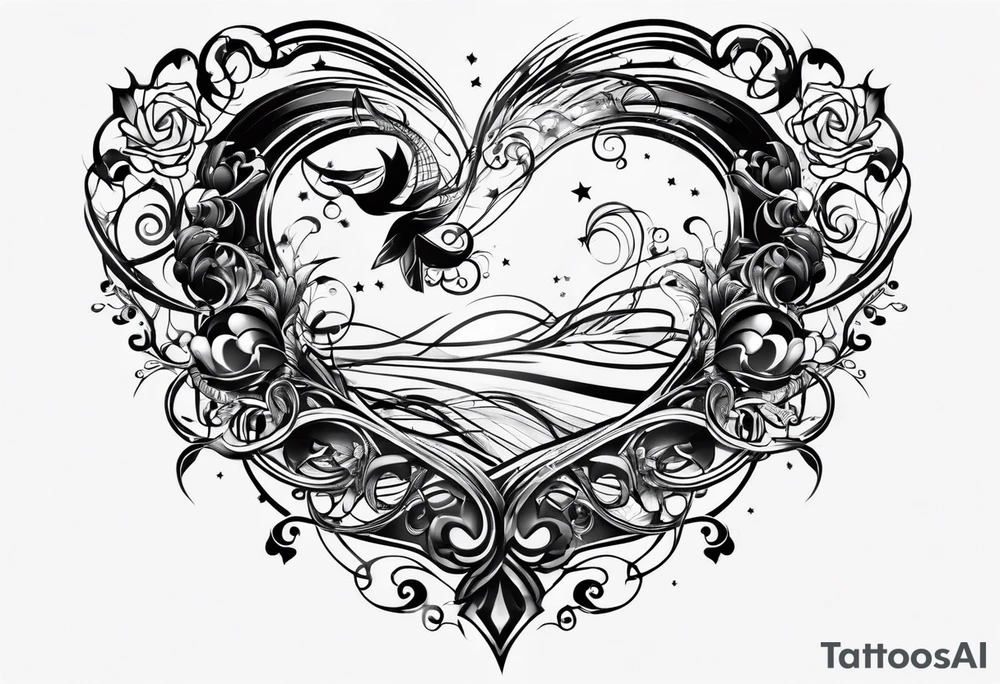 Music love infinity tattoo idea