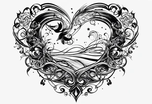 Music love infinity tattoo idea