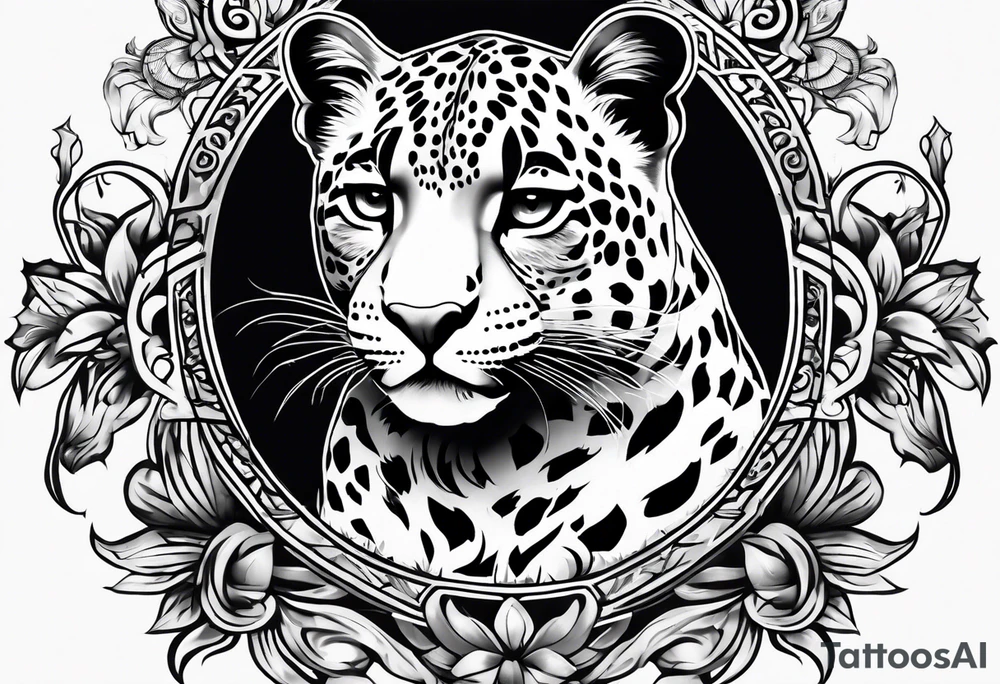 leopard baby tattoo idea