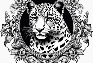 leopard baby tattoo idea