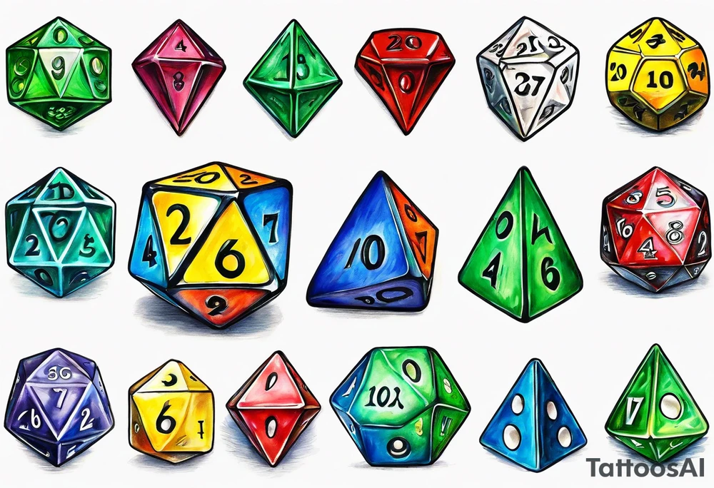 a twenty sided die tattoo idea