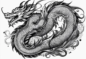 Dragón chino tattoo idea