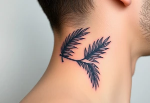 woven palm leaves tattoo idea